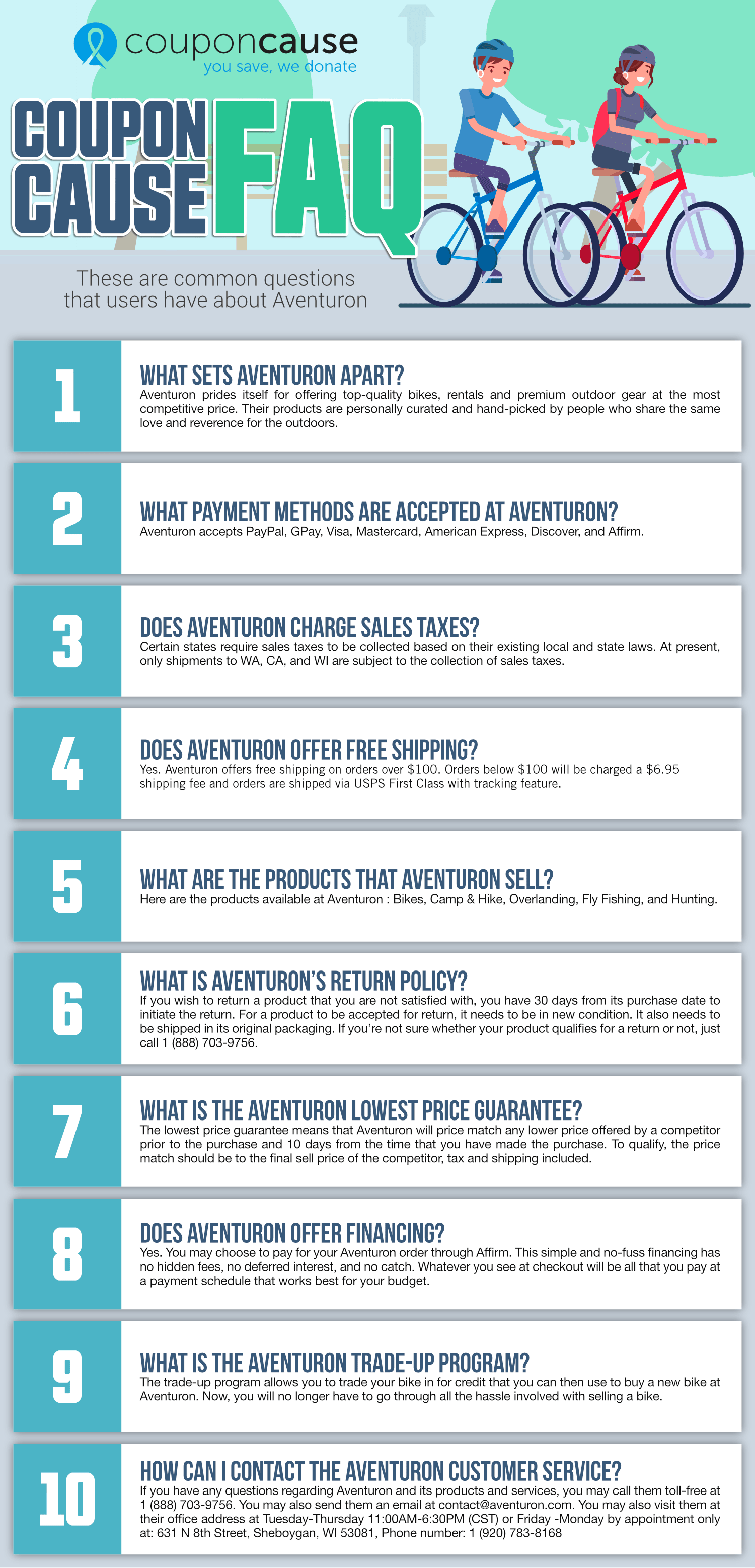 Aventuron Coupon Cause FAQ (C.C. FAQ) [INFOGRAPHIC]