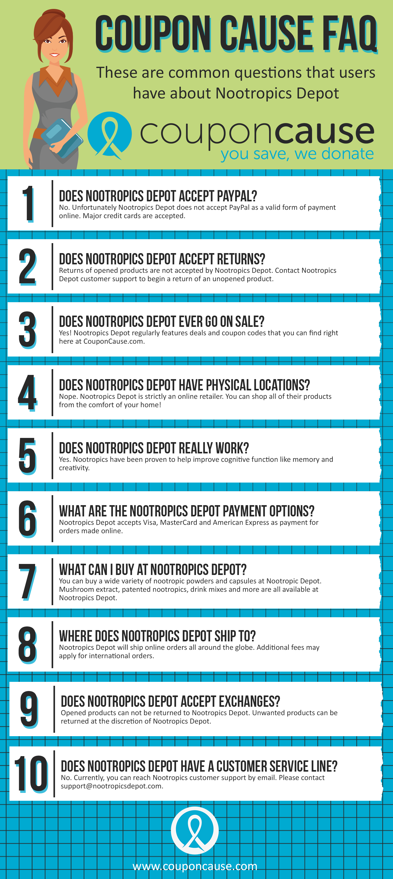 Nootropics Depot Watches Coupon Cause FAQ (C.C. FAQ) [INFOGRAPHIC]