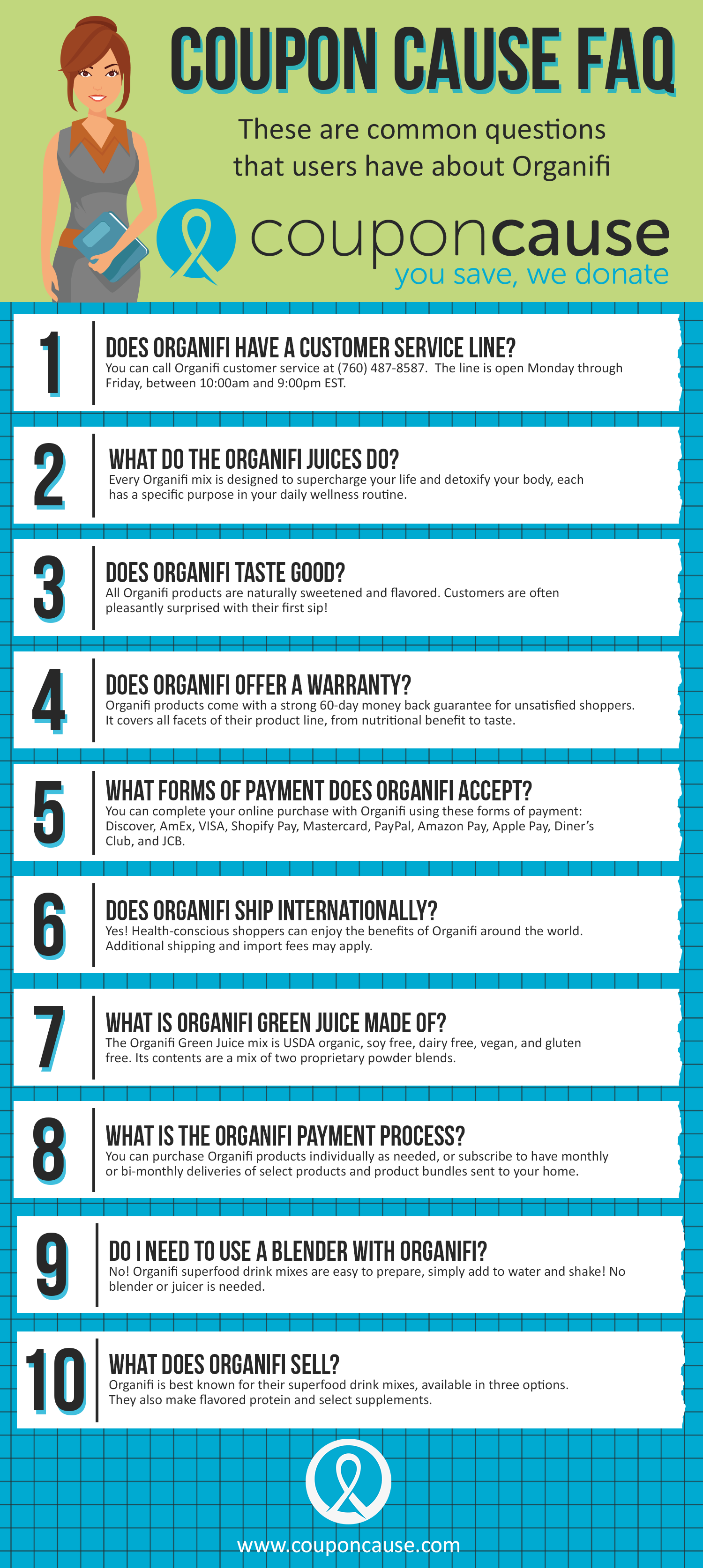 Organifi Coupon Cause FAQ (C.C. FAQ) [INFOGRAPHIC]