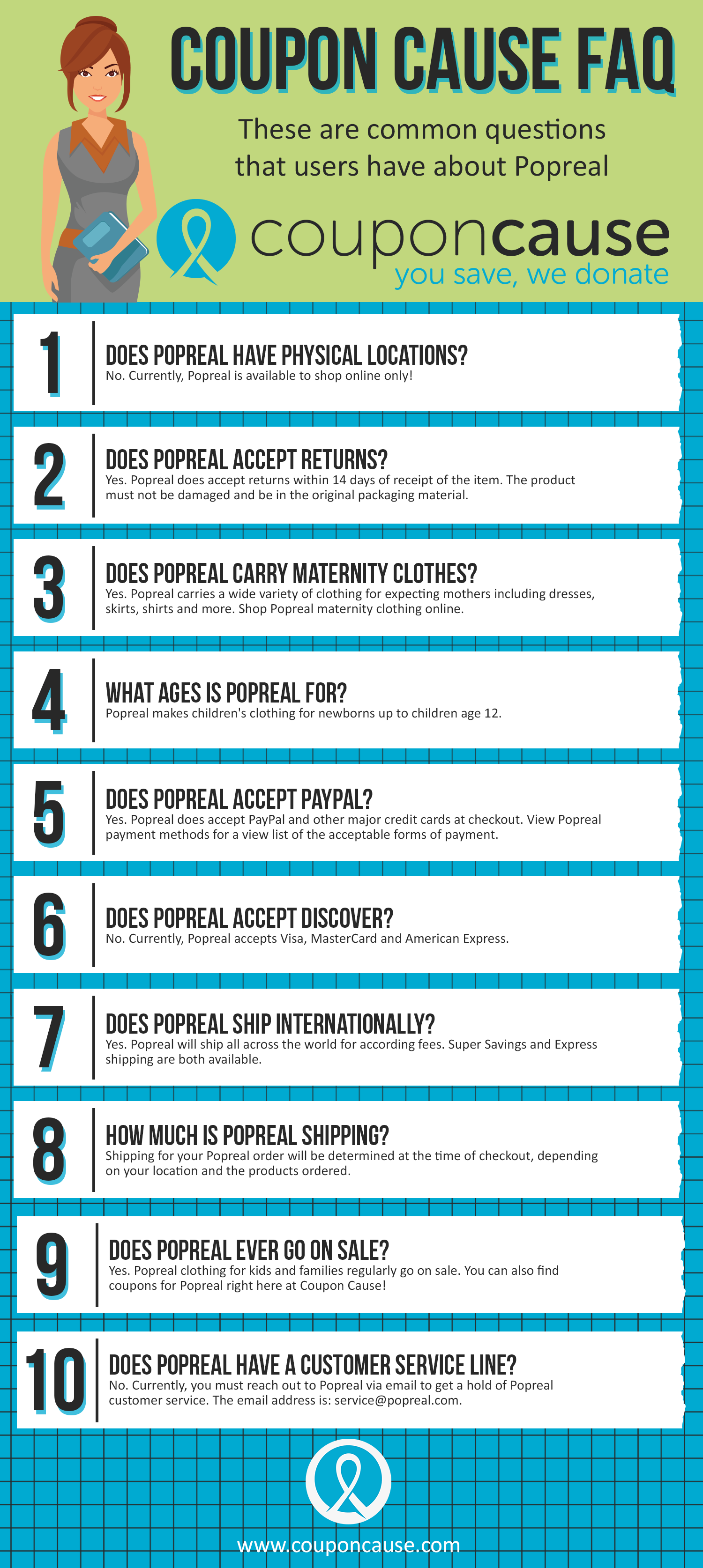 PopReal Coupon Cause FAQ (C.C. FAQ) [INFOGRAPHIC]
