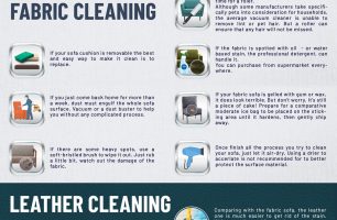How To Clean A Fabric Sofa Or Leather Couch [INFOGRAPHIC]