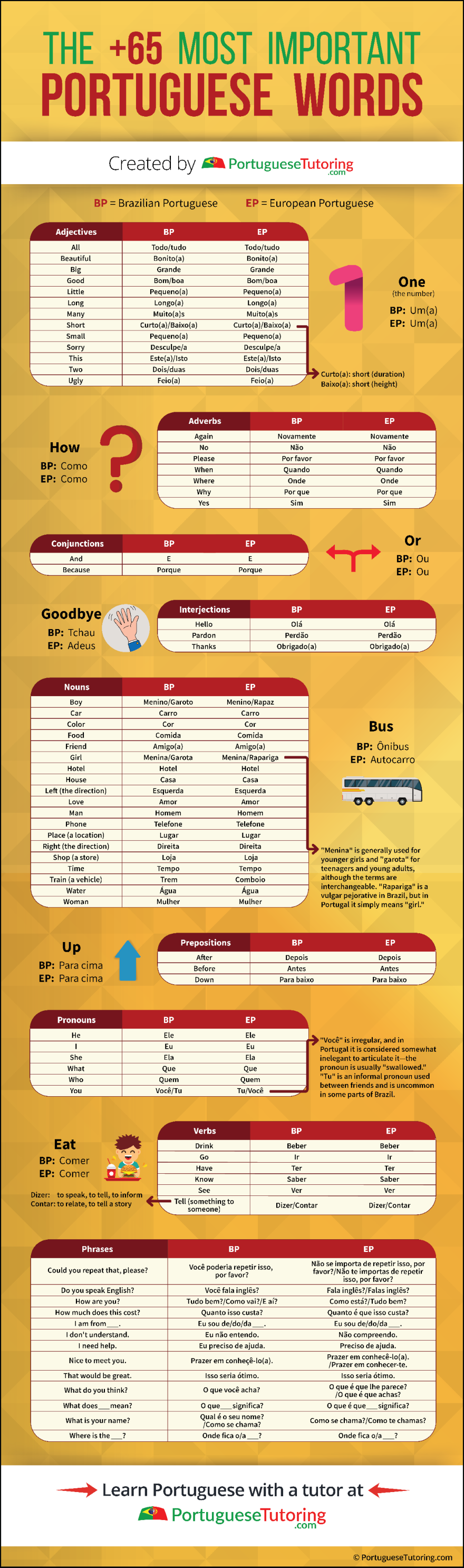 The +65 Most Important Portuguese Words
