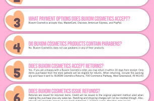 Buxom Cosmetics Infographic Order Coupon Cause FAQ (C.C. FAQ) [INFOGRAPHIC]